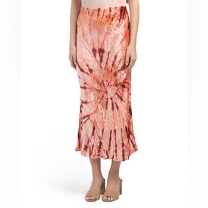 Free People crushed velvet biased cut maxi skirt S